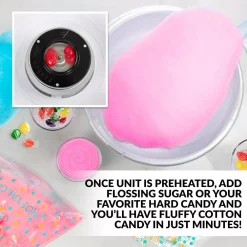 Dessert Makers Nostalgia Retro Aqua Hard And Sugar Free Cotton Candy Maker With Cotton Candy Cones -Dessert Makers Popular Store aqua nostalgia cotton candy machines pcm425aq 1f 1000