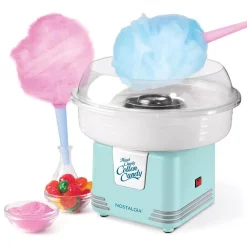 Dessert Makers Nostalgia Retro Aqua Hard And Sugar Free Cotton Candy Maker With Cotton Candy Cones -Dessert Makers Popular Store aqua nostalgia cotton candy machines pcm425aq 31 1000