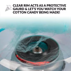 Dessert Makers Nostalgia Retro Aqua Hard And Sugar Free Cotton Candy Maker With Cotton Candy Cones -Dessert Makers Popular Store aqua nostalgia cotton candy machines pcm425aq 44 1000