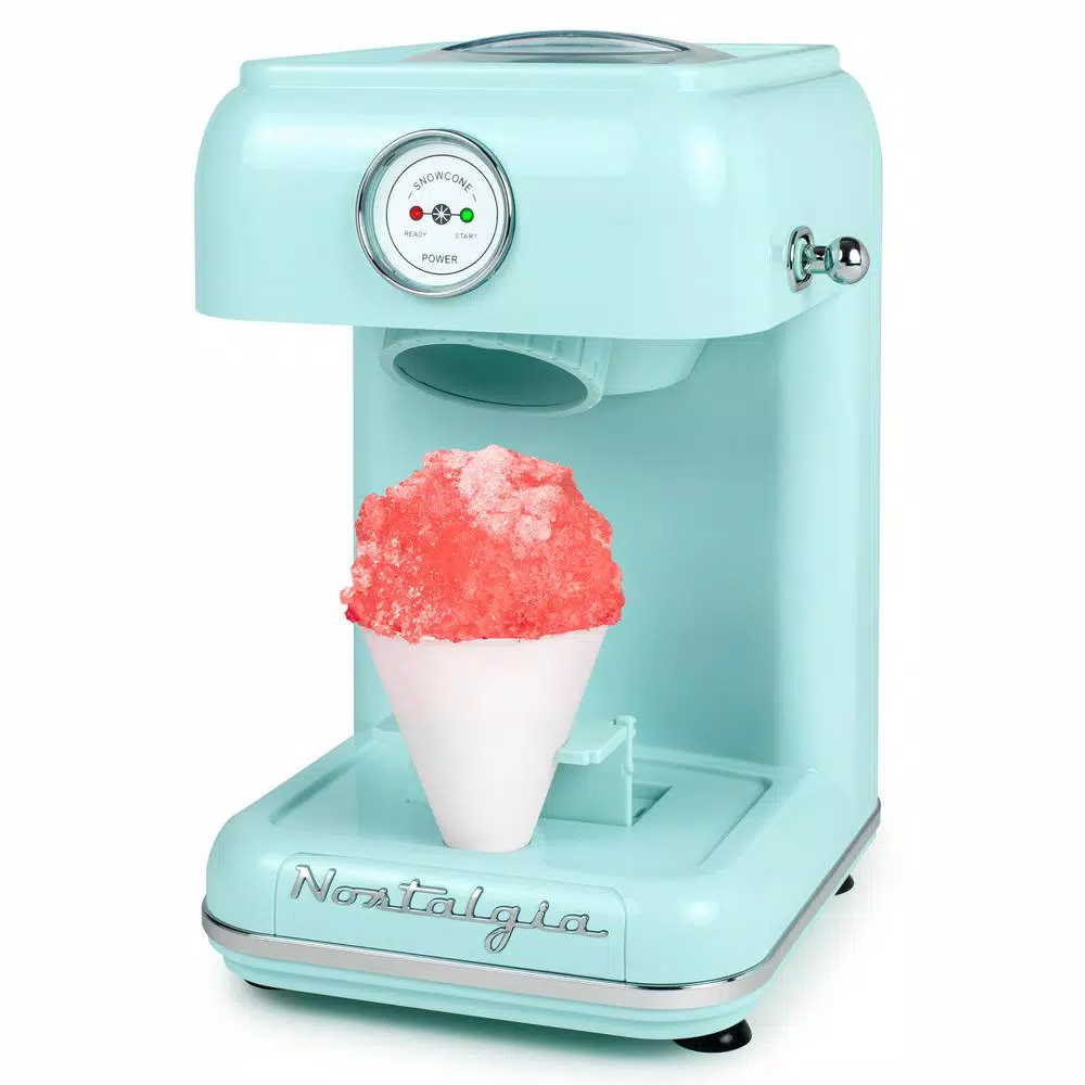 Dessert Makers Nostalgia 30 W Aqua Blue Snow Cone Maker With Retro Design 5 Dessert Makers Nostalgia 30 W Aqua Blue Snow Cone Maker With Retro Design - Image 3