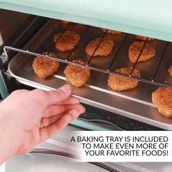 Toasters Nostalgia Retro 1500 W Aqua 12-Slice Convection Toaster Oven With Built-in Timer 13 Toasters Nostalgia Retro 1500 W Aqua 12-Slice Convection Toaster Oven With Built-in Timer -Dessert Makers Popular Store aqua nostalgia toaster ovens rtov2aq 44 1000