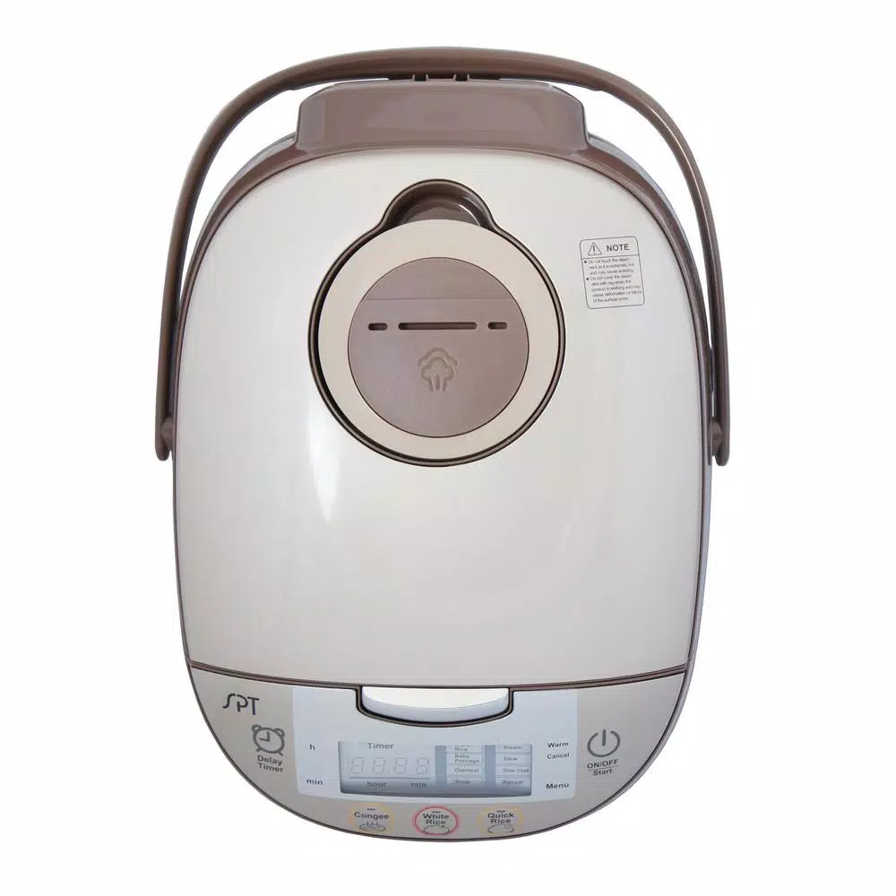 Cookers SPT 8-Cup Beige Rice Cooker With Steam Basket And Built-In Timer 6 Cookers SPT 8-Cup Beige Rice Cooker With Steam Basket And Built-In Timer - Image 4