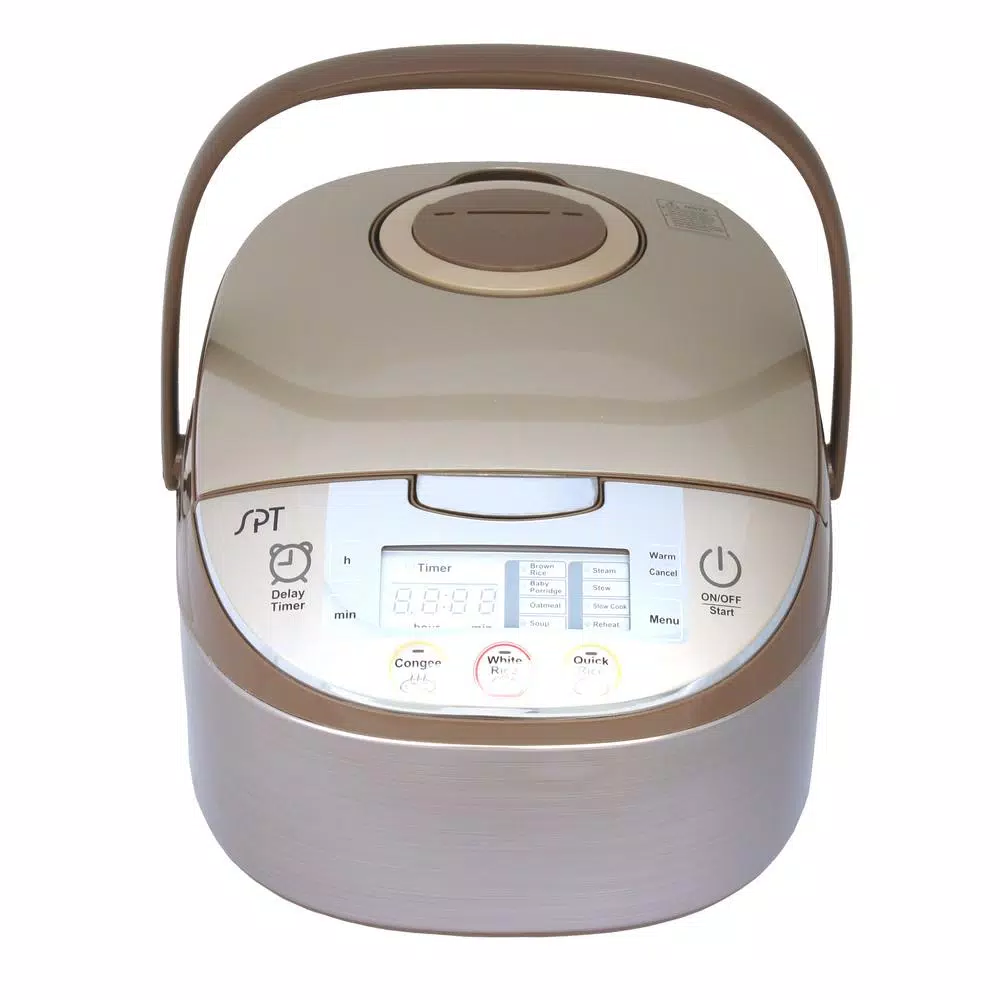 Cookers SPT 8-Cup Beige Rice Cooker With Steam Basket And Built-In Timer 3 Cookers SPT 8-Cup Beige Rice Cooker With Steam Basket And Built-In Timer