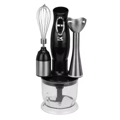 Mixers KALORIK 2-Speed Black Stainless Steel Hand Mixer With Food Chopper Attachment