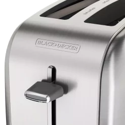 Toasters BLACK+DECKER 2-Slice Black And Stainless Steel Wide Slot Toaster With Crumb Tray 11 Toasters BLACK+DECKER 2-Slice Black And Stainless Steel Wide Slot Toaster With Crumb Tray -Dessert Makers Popular Store black and stainless steel black decker pop up toasters tr2400sd 44 1000