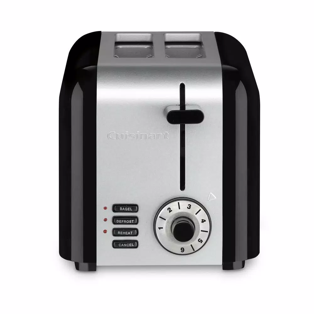 Toasters Cuisinart Compact 2-Slice Black And Stainless Steel Wide Slot Toaster 3 Toasters Cuisinart Compact 2-Slice Black And Stainless Steel Wide Slot Toaster
