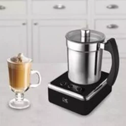 Coffee Makers KALORIK 13.5 Oz. Black Stainless Steel Electric Milk Frother 13 Coffee Makers KALORIK 13.5 Oz. Black Stainless Steel Electric Milk Frother -Dessert Makers Popular Store black and stainless steel milk frothers mfh 43974 bk 31 1000