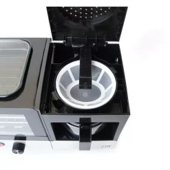 Toasters SPT Breakfast Center 1450 W 2-Slice Black And Stainless Steel Toaster Oven With Griddle And Coffee Maker 10 Toasters SPT Breakfast Center 1450 W 2-Slice Black And Stainless Steel Toaster Oven With Griddle And Coffee Maker -Dessert Makers Popular Store black and stainless steel spt toaster ovens bm 1120b 4f 1000