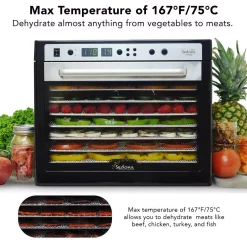Food Processing Tribest Sedona Supreme Food Dehydrator 15 Food Processing Tribest Sedona Supreme Food Dehydrator -Dessert Makers Popular Store black and stainless steel tribest dehydrators sdc s101 b 44 1000