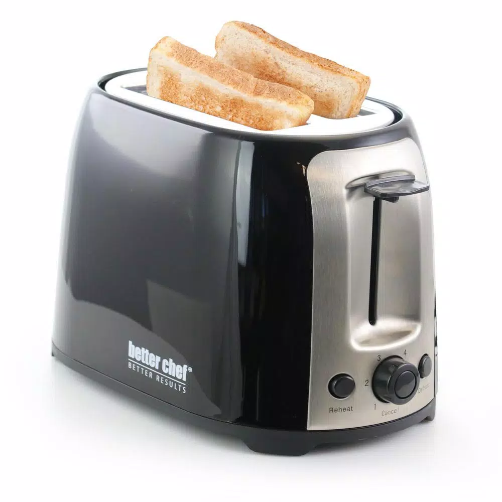 Toasters Better Chef 2-Slice Black Wide Slot Toaster With Cool-Touch Exterior 3 Toasters Better Chef 2-Slice Black Wide Slot Toaster With Cool-Touch Exterior