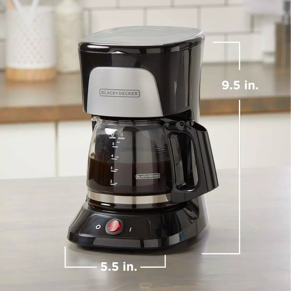 Coffee Makers BLACK+DECKER 5-Cup Black Coffeemaker 6 Coffee Makers BLACK+DECKER 5-Cup Black Coffeemaker - Image 4