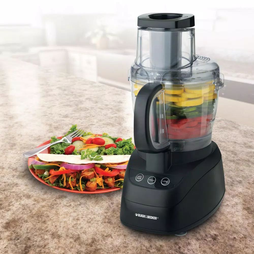 Food Processing BLACK+DECKER Wide Mouth 10-Cup 2-Speed Black Food Processor 5 Food Processing BLACK+DECKER Wide Mouth 10-Cup 2-Speed Black Food Processor - Image 3