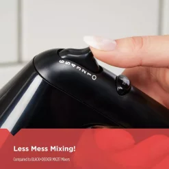 Mixers BLACK+DECKER 6-Speed Black Hand Mixer With 2 Wire Beaters, 2 Dough Hooks And Storage Case -Dessert Makers Popular Store black black decker hand mixers mx3200b 1f 1000