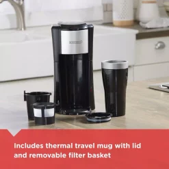 Coffee Makers BLACK+DECKER Black Single Serve Drip Coffee Maker With Travel Mug 13 Coffee Makers BLACK+DECKER Black Single Serve Drip Coffee Maker With Travel Mug -Dessert Makers Popular Store black black decker single serve coffee makers cm618 1f 1000