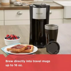Coffee Makers BLACK+DECKER Black Single Serve Drip Coffee Maker With Travel Mug 14 Coffee Makers BLACK+DECKER Black Single Serve Drip Coffee Maker With Travel Mug -Dessert Makers Popular Store black black decker single serve coffee makers cm618 44 1000