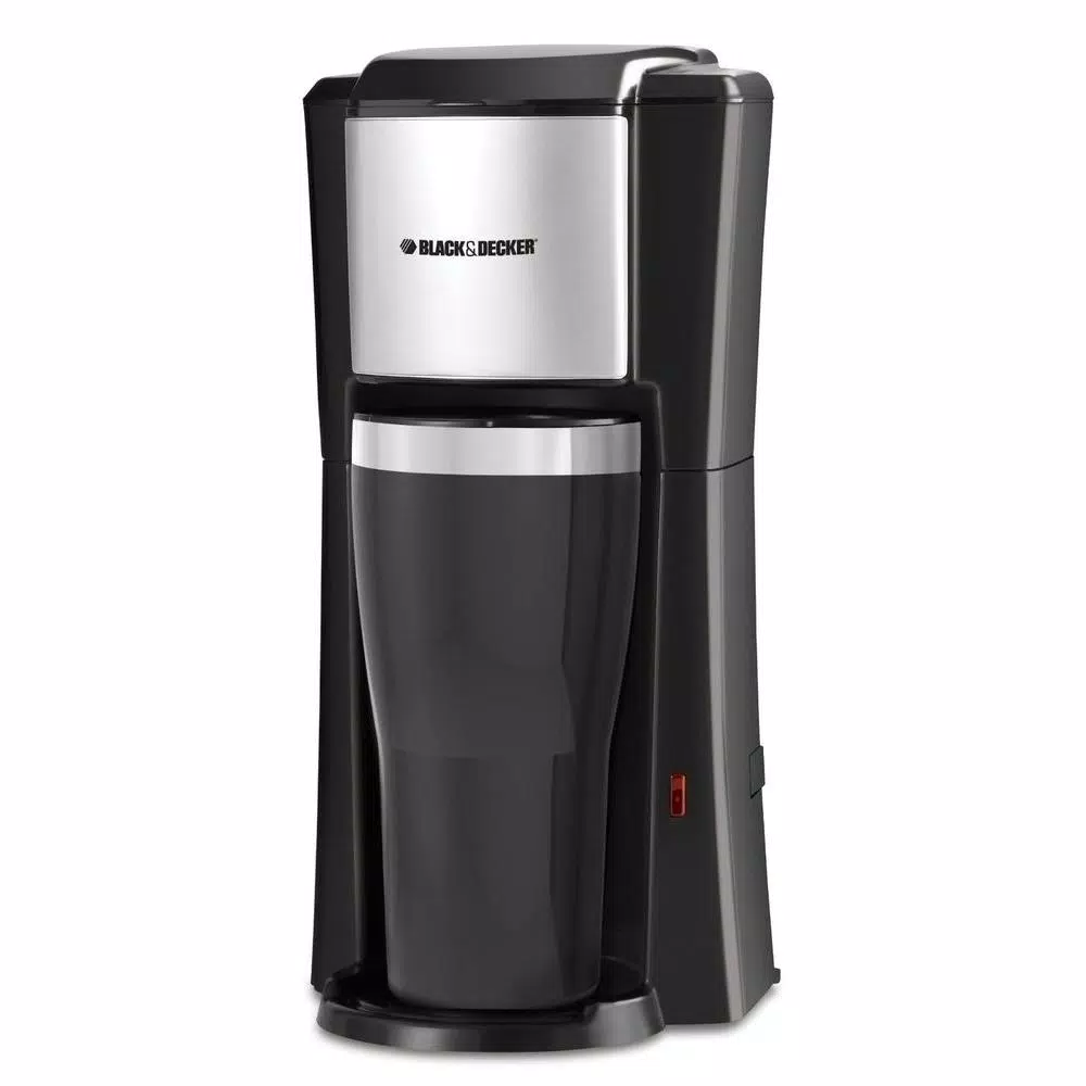 Coffee Makers BLACK+DECKER Black Single Serve Drip Coffee Maker With Travel Mug 3 Coffee Makers BLACK+DECKER Black Single Serve Drip Coffee Maker With Travel Mug