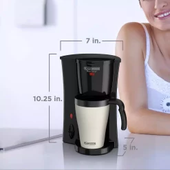 Coffee Makers BLACK+DECKER Brew’n Go Black Single Serve Coffee Maker With Travel Mug 15 Coffee Makers BLACK+DECKER Brew’n Go Black Single Serve Coffee Maker With Travel Mug -Dessert Makers Popular Store black black decker single serve coffee makers dcm18 76 1000
