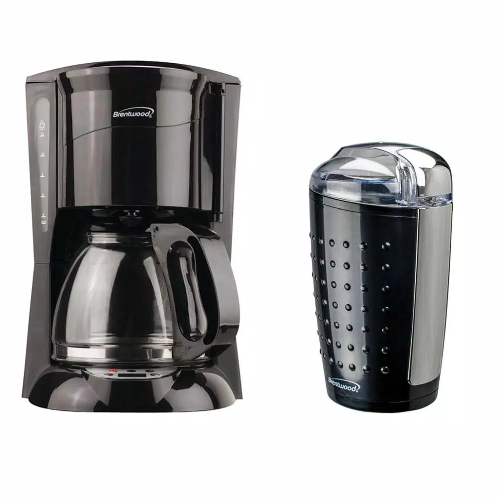 Coffee Makers Brentwood Appliances 12-Cup Black Coffee Maker With 4 Oz. Coffee And Spice Grinder 3 Coffee Makers Brentwood Appliances 12-Cup Black Coffee Maker With 4 Oz. Coffee And Spice Grinder