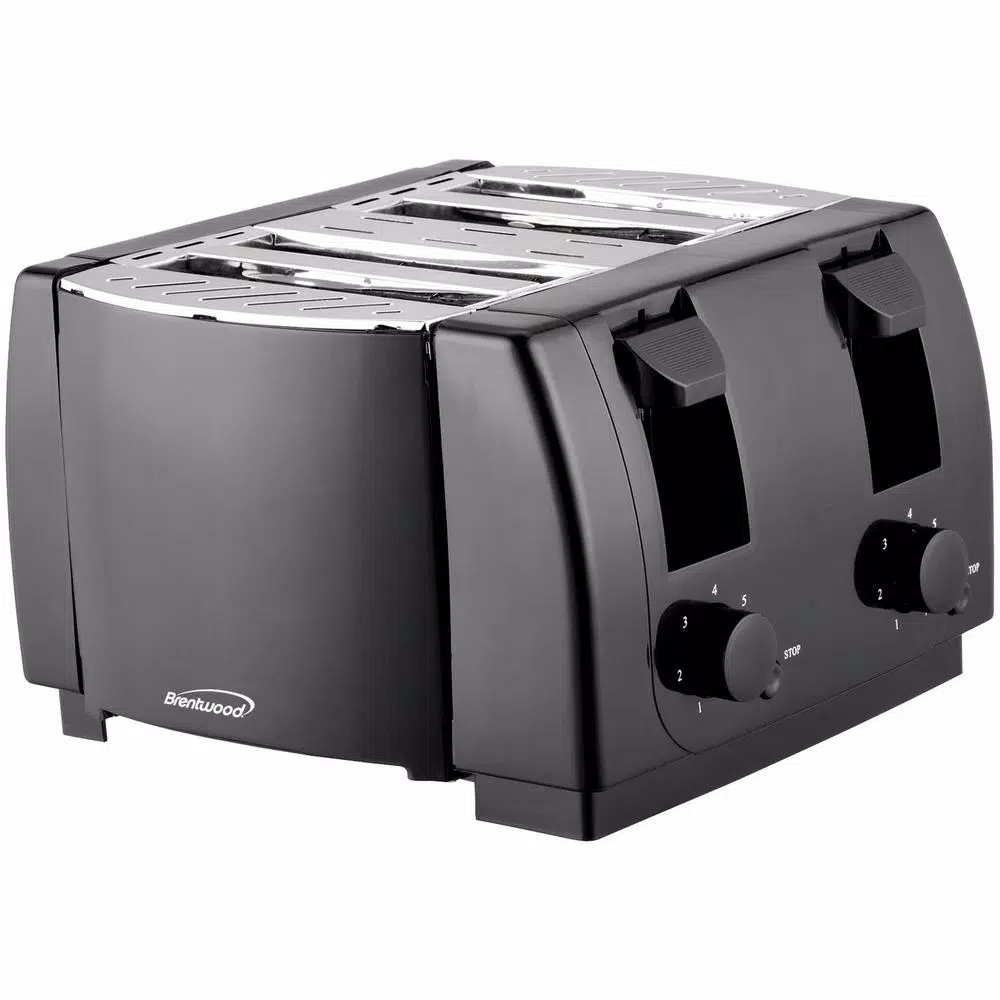 Toasters Brentwood Appliances 4-Slice Black Toaster With Cool-Touch Exterior 3 Toasters Brentwood Appliances 4-Slice Black Toaster With Cool-Touch Exterior