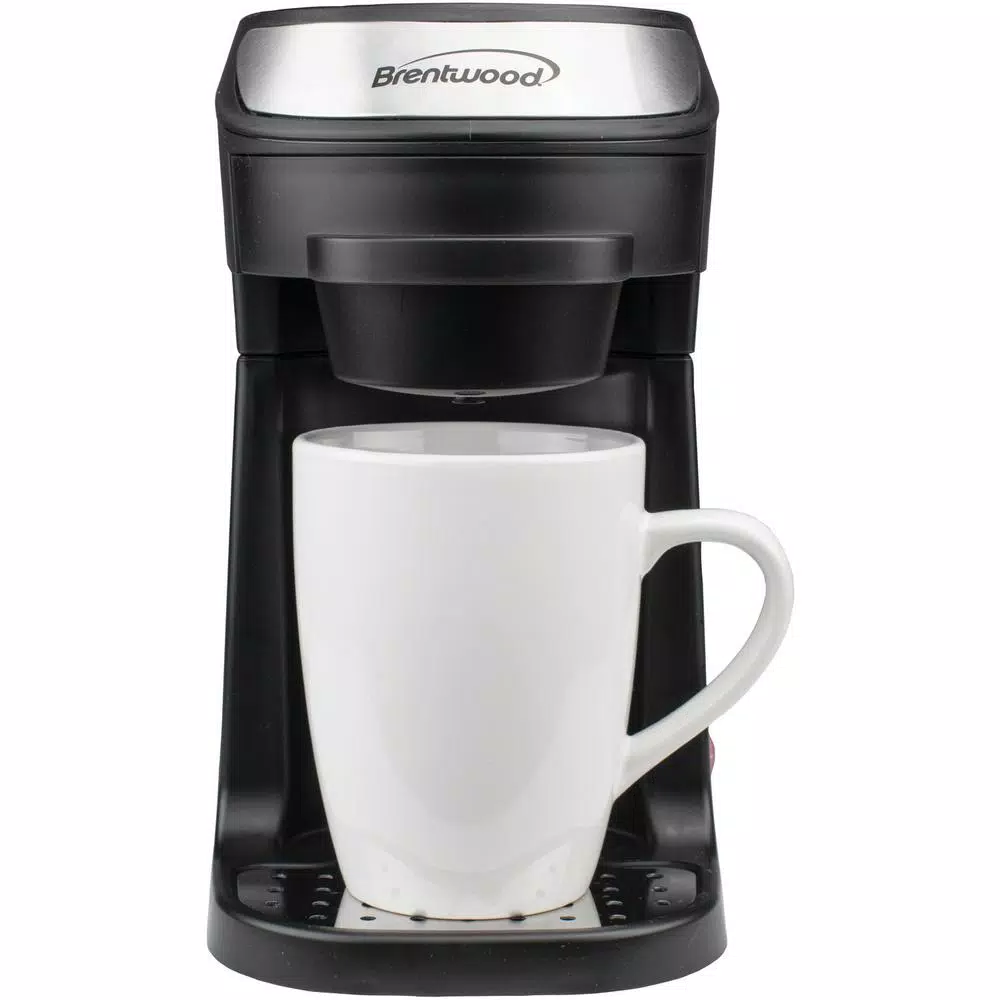 Coffee Makers Brentwood 1-Cup Black Single-Serve Coffee Maker With Mug 4 Coffee Makers Brentwood 1-Cup Black Single-Serve Coffee Maker With Mug - Image 2