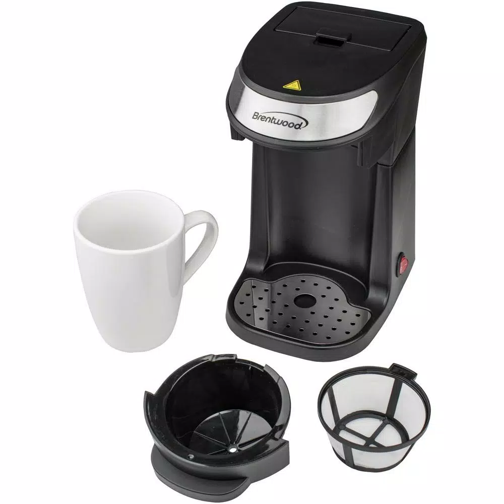 Coffee Makers Brentwood 1-Cup Black Single-Serve Coffee Maker With Mug 8 Coffee Makers Brentwood 1-Cup Black Single-Serve Coffee Maker With Mug - Image 6