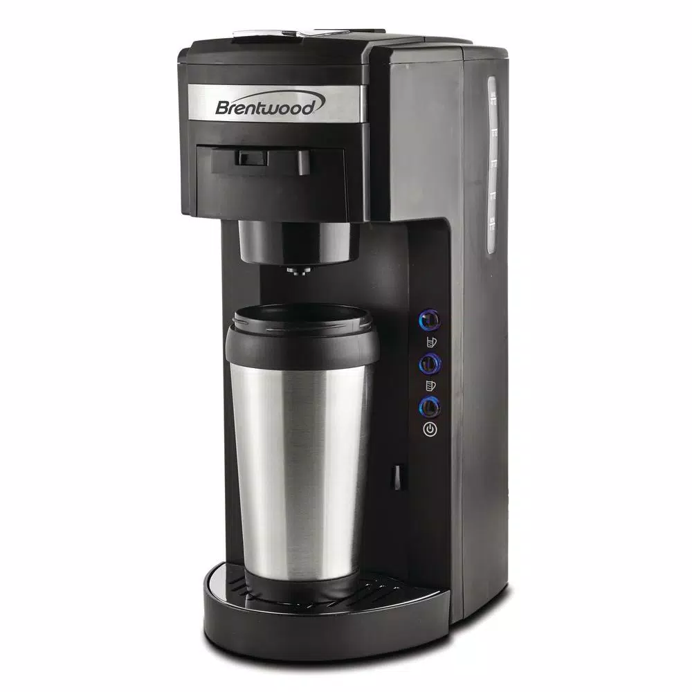 Coffee Makers Brentwood Black Single Serve Coffe Maker With Stainless Steel Coffee Mug 4 Coffee Makers Brentwood Black Single Serve Coffe Maker With Stainless Steel Coffee Mug - Image 2