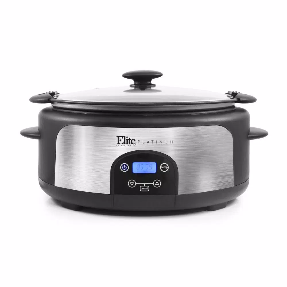 Cookers Elite Platinum 6 Qt. Black Programmable Slow Cooker With Locking Lid 3 Cookers Elite Platinum 6 Qt. Black Programmable Slow Cooker With Locking Lid