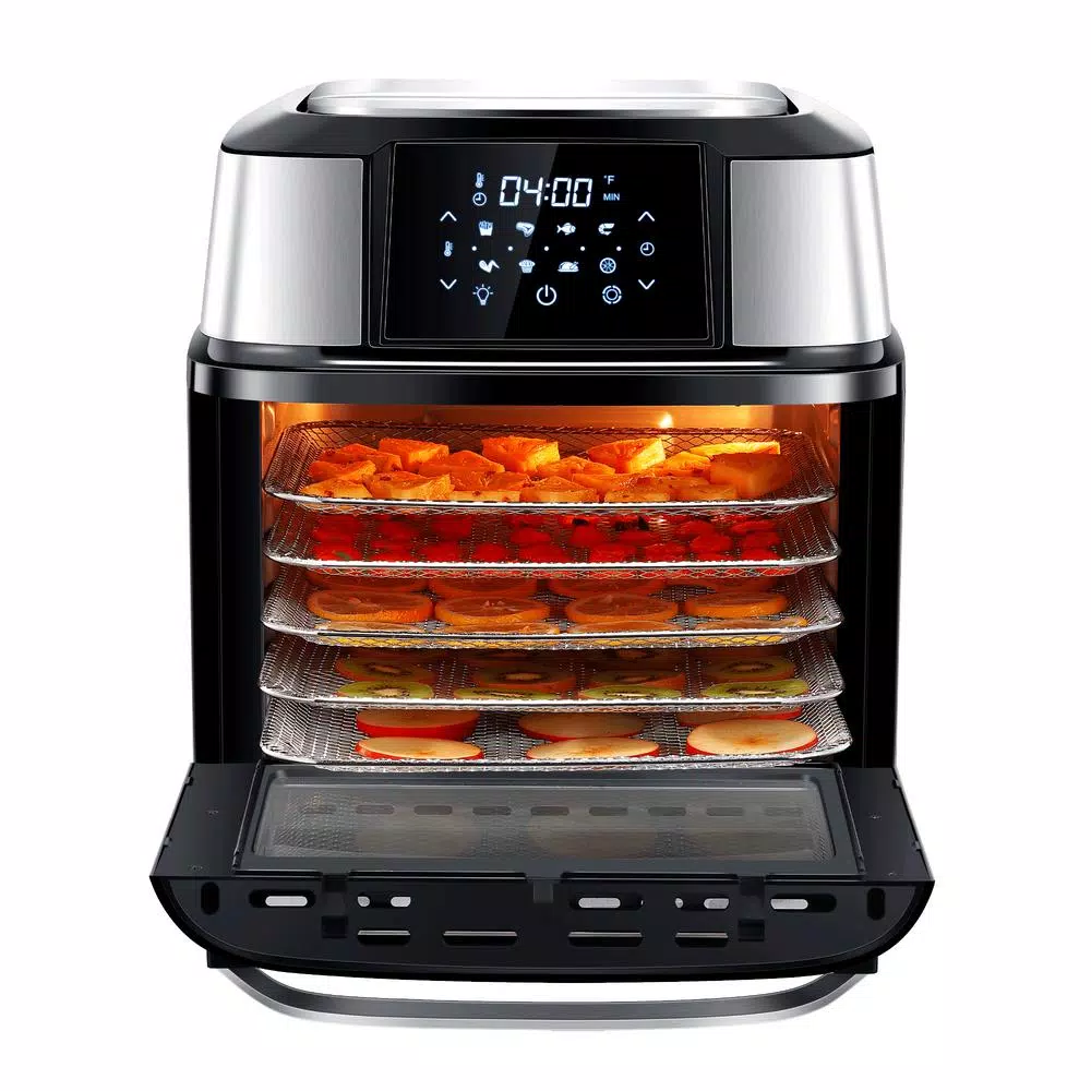 Food Processing GoWISE USA 5-Tray Black/Stainless Steel Food Dehydrator With Stainless Steel Trays, Rotisserie Function, And Air Fryer Function 6 Food Processing GoWISE USA 5-Tray Black/Stainless Steel Food Dehydrator With Stainless Steel Trays, Rotisserie Function, And Air Fryer Function - Image 4