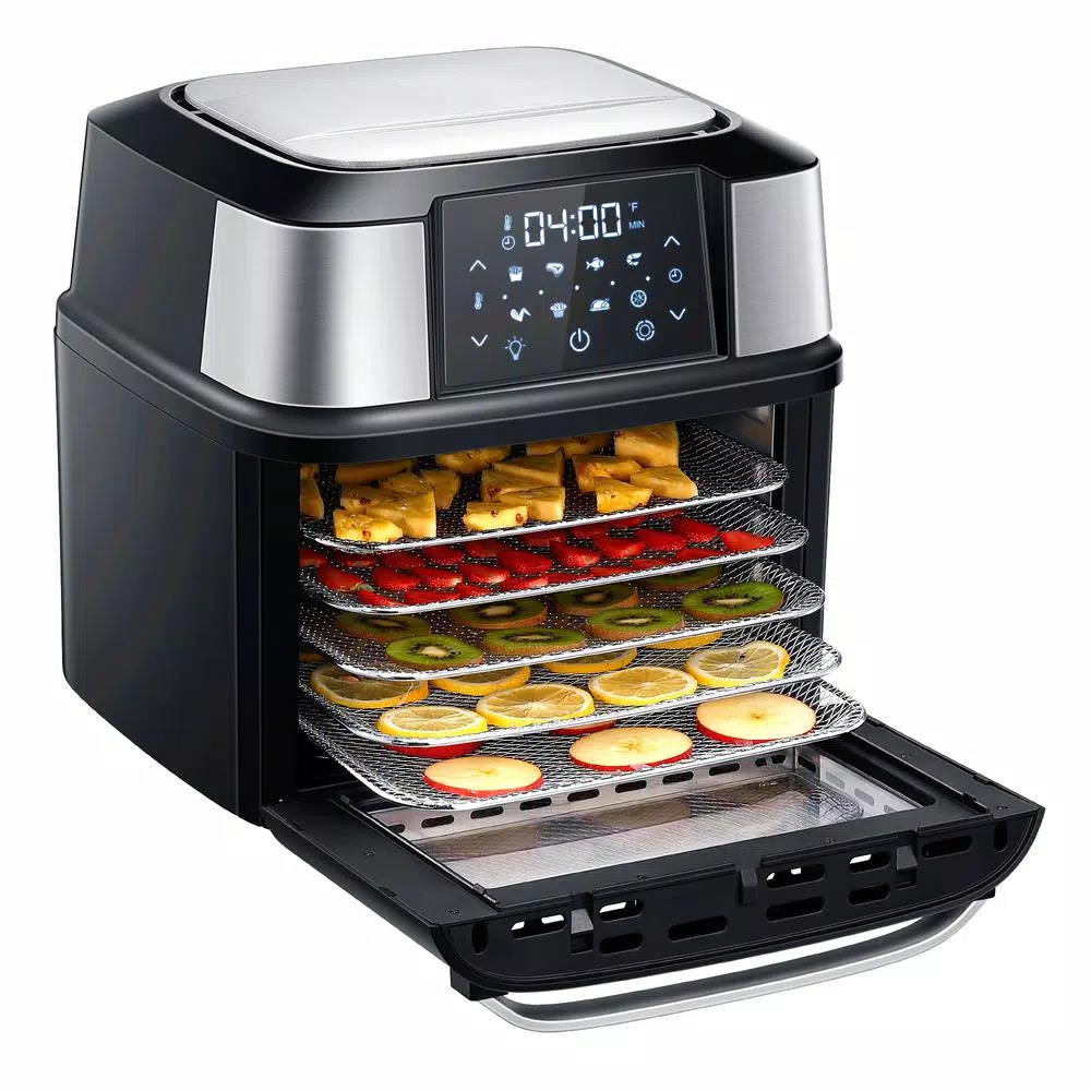 Food Processing GoWISE USA 5-Tray Black/Stainless Steel Food Dehydrator With Stainless Steel Trays, Rotisserie Function, And Air Fryer Function 4 Food Processing GoWISE USA 5-Tray Black/Stainless Steel Food Dehydrator With Stainless Steel Trays, Rotisserie Function, And Air Fryer Function - Image 2