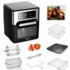 Toasters GoWISE USA 1700W 12.7 Quart Air Fryer Toaster Oven Select With Rotisserie And Dehydrator Features And Accessories, Black 2 Toasters GoWISE USA 1700W 12.7 Quart Air Fryer Toaster Oven Select With Rotisserie And Dehydrator Features And Accessories, Black -Dessert Makers Popular Store black gowise usa toaster ovens gw46690 64 1000