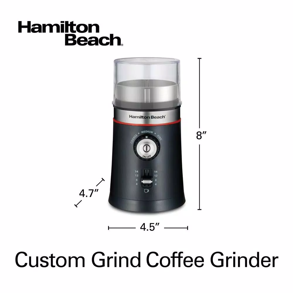 Coffee Makers Hamilton Beach Custom Grind 5 Oz. Black Blade Coffee Grinder 4 Coffee Makers Hamilton Beach Custom Grind 5 Oz. Black Blade Coffee Grinder - Image 2