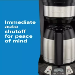 Coffee Makers Hamilton Beach 8-Cup Black Programmable Coffee Maker With Thermal Carafe -Dessert Makers Popular Store black hamilton beach drip coffee makers 46240 66 1000