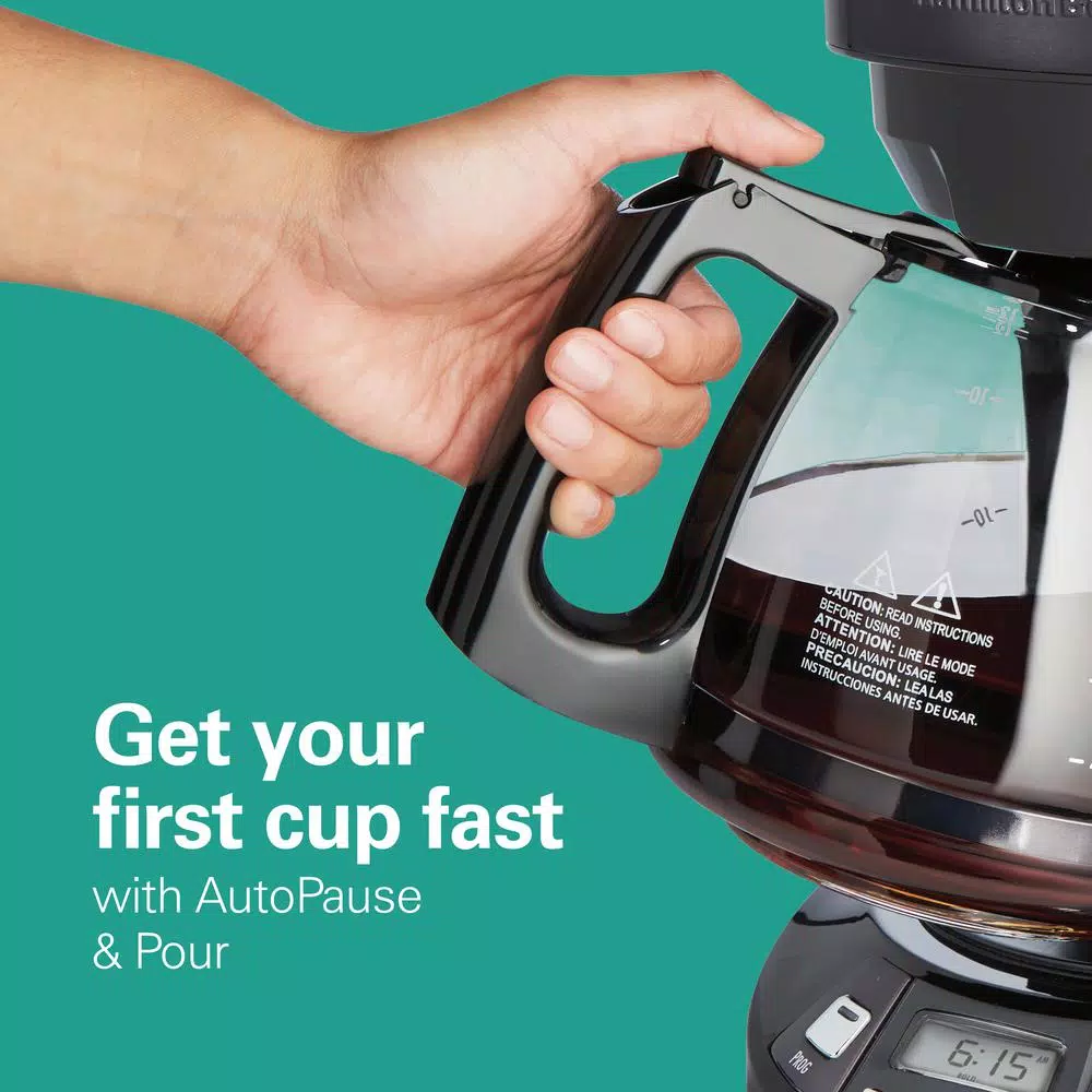 Coffee Makers Hamilton Beach 12-Cup Black Stainless Programmable Drip Coffee Maker 4 Coffee Makers Hamilton Beach 12-Cup Black Stainless Programmable Drip Coffee Maker - Image 2