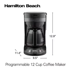Coffee Makers Hamilton Beach 12-Cup Black Stainless Programmable Drip Coffee Maker 21 Coffee Makers Hamilton Beach 12-Cup Black Stainless Programmable Drip Coffee Maker -Dessert Makers Popular Store black hamilton beach drip coffee makers 46293 d4 1000