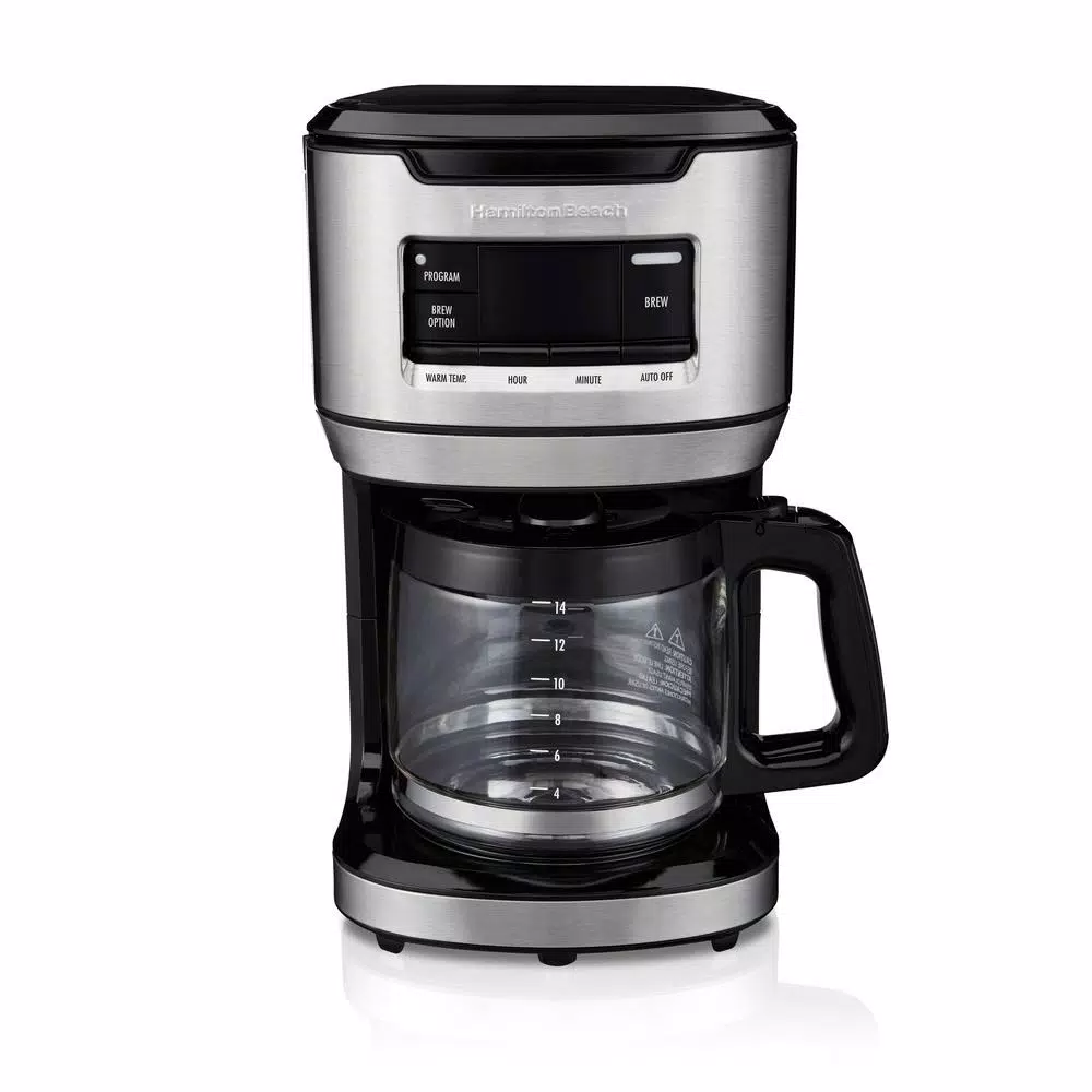 Coffee Makers Hamilton Beach 14-Cup Black Programmable Front-Fill Coffee Maker 3 Coffee Makers Hamilton Beach 14-Cup Black Programmable Front-Fill Coffee Maker