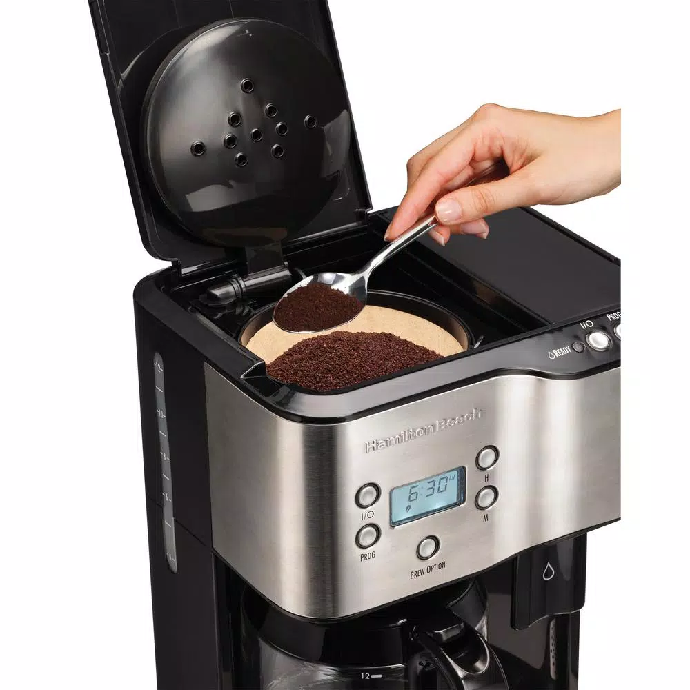 Coffee Makers Hamilton Beach 12-Cup Programmable Black Coffee Maker With Hot Water Dispenser 6 Coffee Makers Hamilton Beach 12-Cup Programmable Black Coffee Maker With Hot Water Dispenser - Image 4