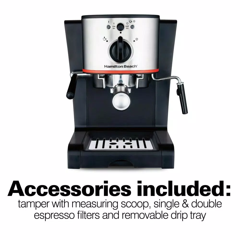 Coffee Makers Hamilton Beach 2-Cup Stainless Steel Automatic Espresso Machine With Milk Frother 8 Coffee Makers Hamilton Beach 2-Cup Stainless Steel Automatic Espresso Machine With Milk Frother - Image 6