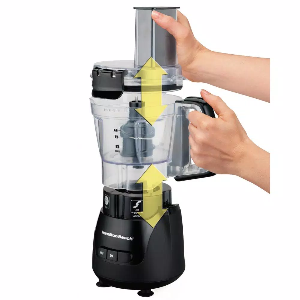 Food Processing Hamilton Beach 4-Cup 5-Speed Black Stack & Snap Compact Food Processor 4 Food Processing Hamilton Beach 4-Cup 5-Speed Black Stack & Snap Compact Food Processor - Image 2