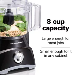 Food Processing Hamilton Beach 8-Cup 2-Speed Black Food Processor And Vegetable Chopper 20 Food Processing Hamilton Beach 8-Cup 2-Speed Black Food Processor And Vegetable Chopper -Dessert Makers Popular Store black hamilton beach food processors 70740 76 1000
