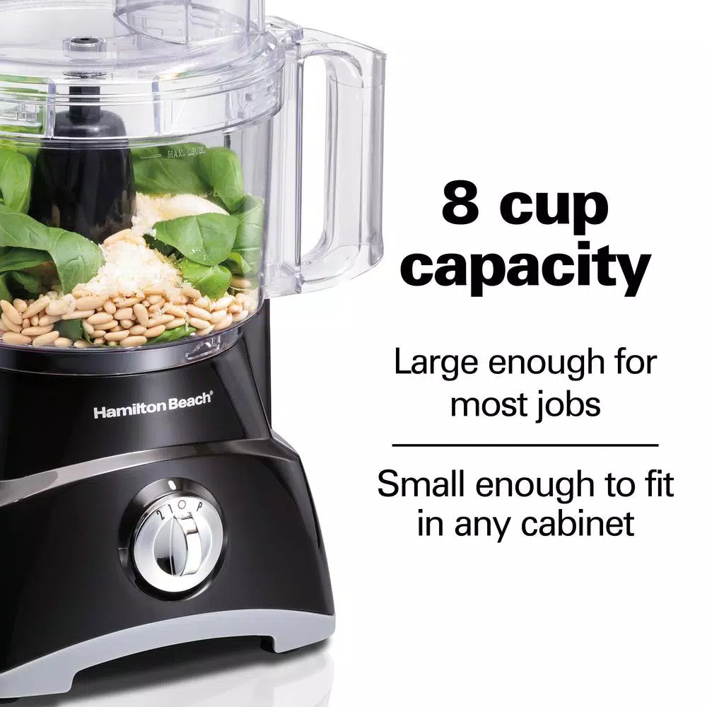 Food Processing Hamilton Beach 8-Cup 2-Speed Black Food Processor And Vegetable Chopper 11 Food Processing Hamilton Beach 8-Cup 2-Speed Black Food Processor And Vegetable Chopper - Image 9