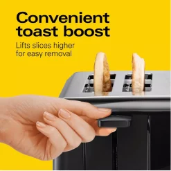 Toasters Hamilton Beach 4-Slice Black Wide Slot Toaster 13 Toasters Hamilton Beach 4-Slice Black Wide Slot Toaster -Dessert Makers Popular Store black hamilton beach pop up toasters 24671 4f 1000