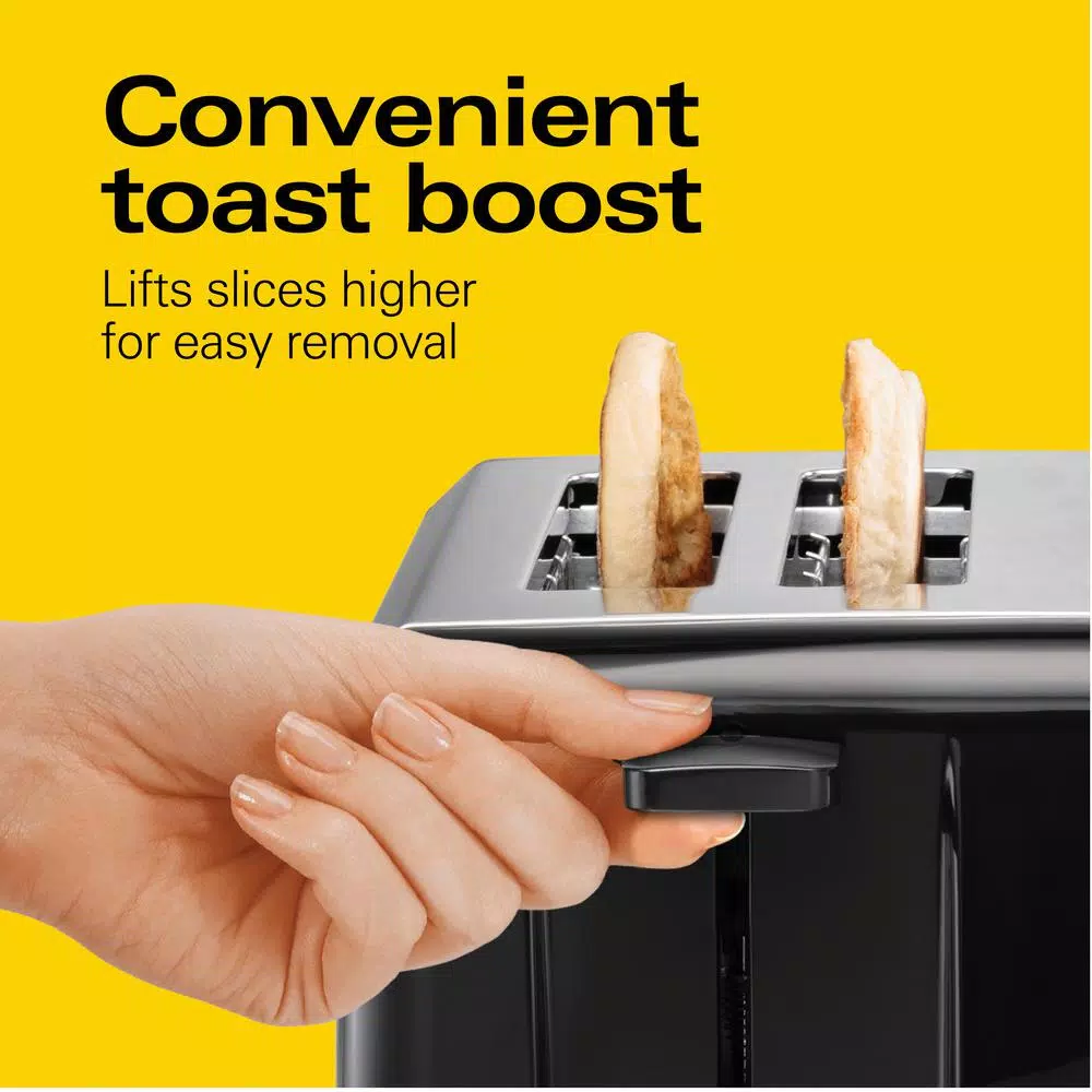 Toasters Hamilton Beach 4-Slice Black Wide Slot Toaster 6 Toasters Hamilton Beach 4-Slice Black Wide Slot Toaster - Image 4