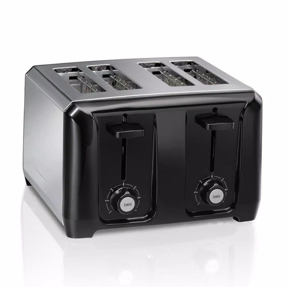 Toasters Hamilton Beach 4-Slice Black Wide Slot Toaster 3 Toasters Hamilton Beach 4-Slice Black Wide Slot Toaster