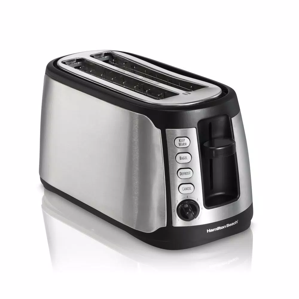 Toasters Hamilton Beach 4-Slice Black Long Slot Toaster 3 Toasters Hamilton Beach 4-Slice Black Long Slot Toaster
