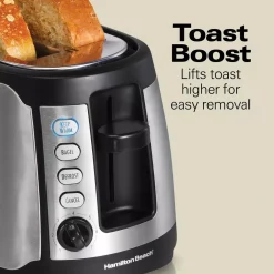 Toasters Hamilton Beach 4-Slice Black Long Slot Toaster 17 Toasters Hamilton Beach 4-Slice Black Long Slot Toaster -Dessert Makers Popular Store black hamilton beach pop up toasters 24810 76 1000
