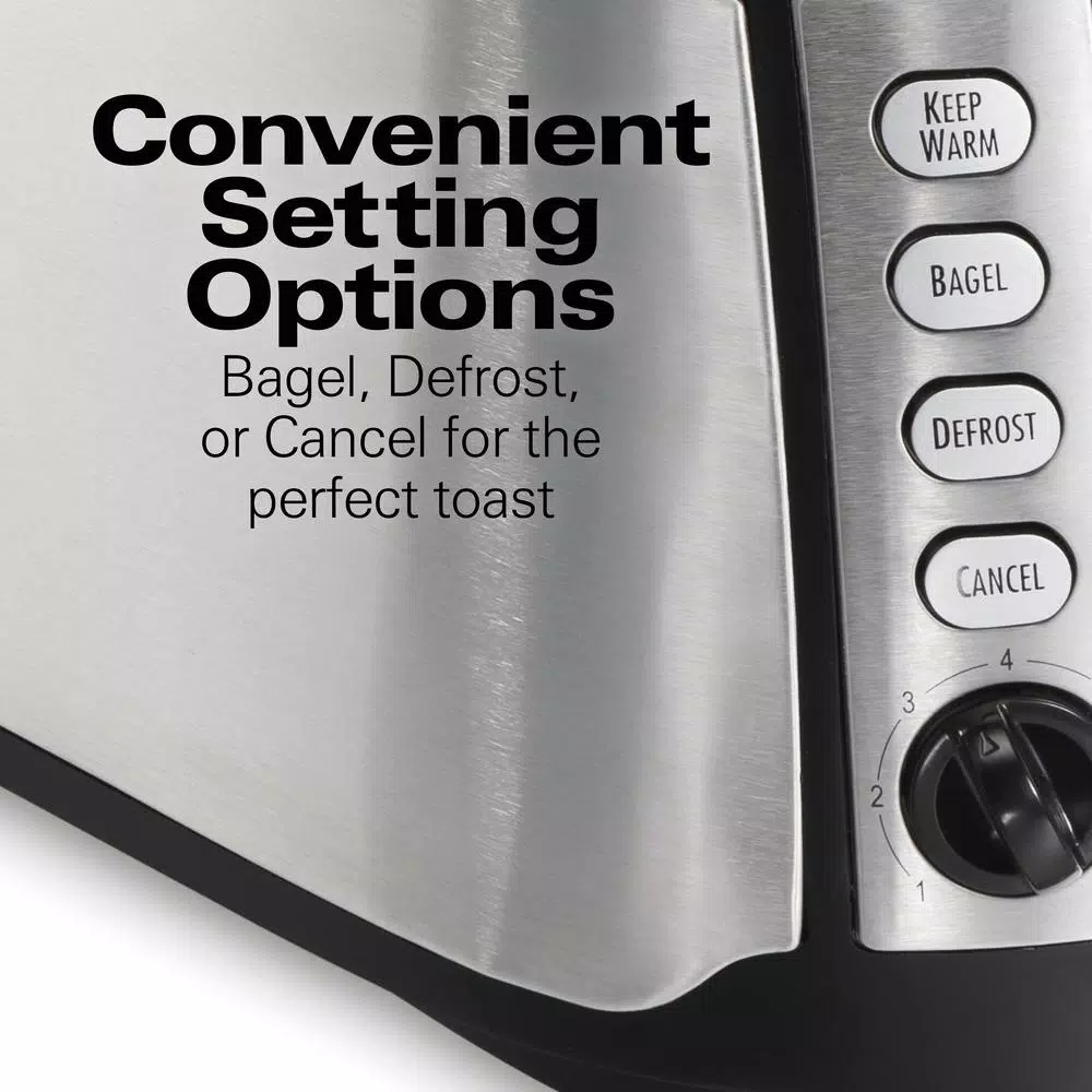 Toasters Hamilton Beach 4-Slice Black Long Slot Toaster 9 Toasters Hamilton Beach 4-Slice Black Long Slot Toaster - Image 7