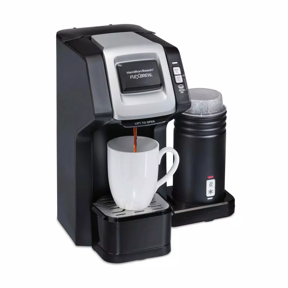 Coffee Makers Hamilton Beach Flexbrew 1-Cup Black Single Serve Coffee Maker With Milk Frother 4 Coffee Makers Hamilton Beach Flexbrew 1-Cup Black Single Serve Coffee Maker With Milk Frother - Image 2