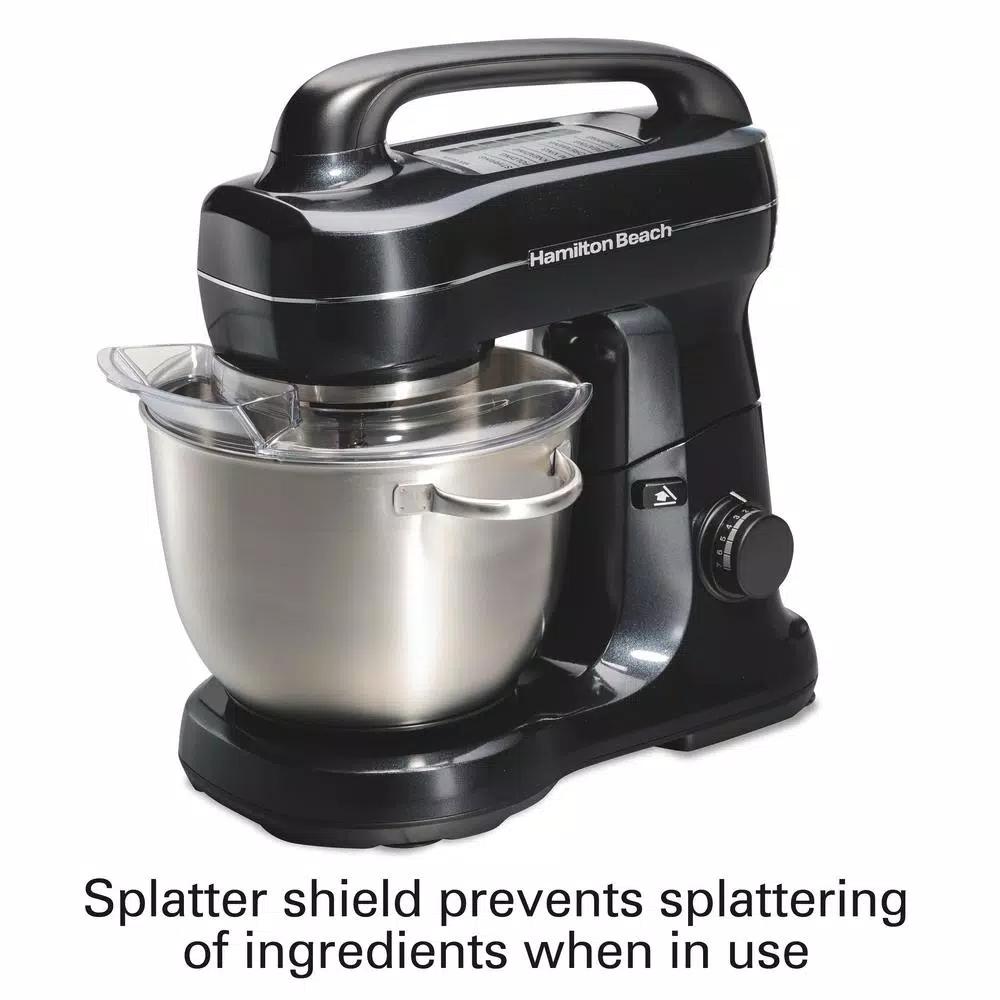 Mixers Hamilton Beach 4 Qt. 7-Speed Black Stand Mixer 4 Mixers Hamilton Beach 4 Qt. 7-Speed Black Stand Mixer - Image 2