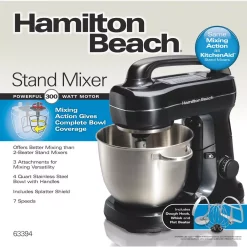 Mixers Hamilton Beach 4 Qt. 7-Speed Black Stand Mixer 17 Mixers Hamilton Beach 4 Qt. 7-Speed Black Stand Mixer -Dessert Makers Popular Store black hamilton beach stand mixers 63394 d4 1000