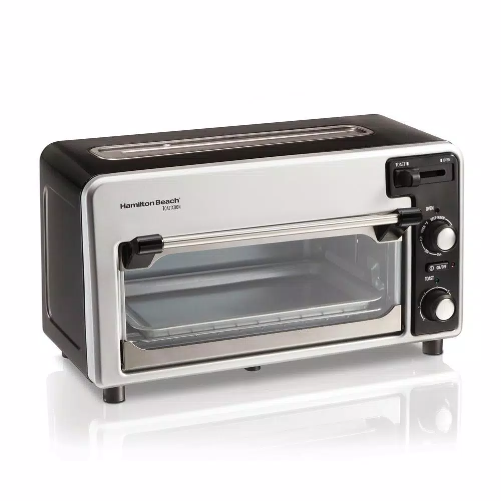 Toasters Hamilton Beach Toastation 1300 W 2-Slice Black And Gray Toaster Oven With Top Toasting Slot 3 Toasters Hamilton Beach Toastation 1300 W 2-Slice Black And Gray Toaster Oven With Top Toasting Slot